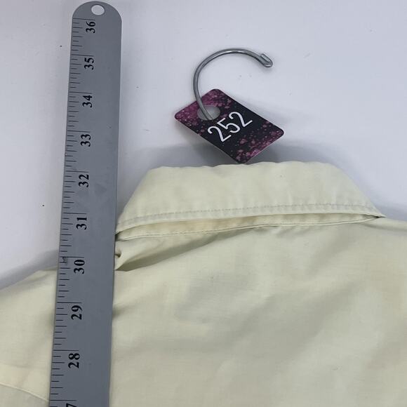 VINTAGE HBarC Ranchwear Shirt Mens 16.5 34 Western Pearl Snap Made USA 70s - Picture 12 of 12